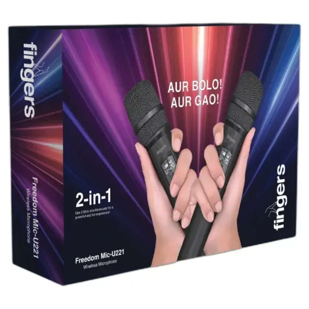 Fingers Freedom Mic-U221 Set Of 2 Wireless Microphone
