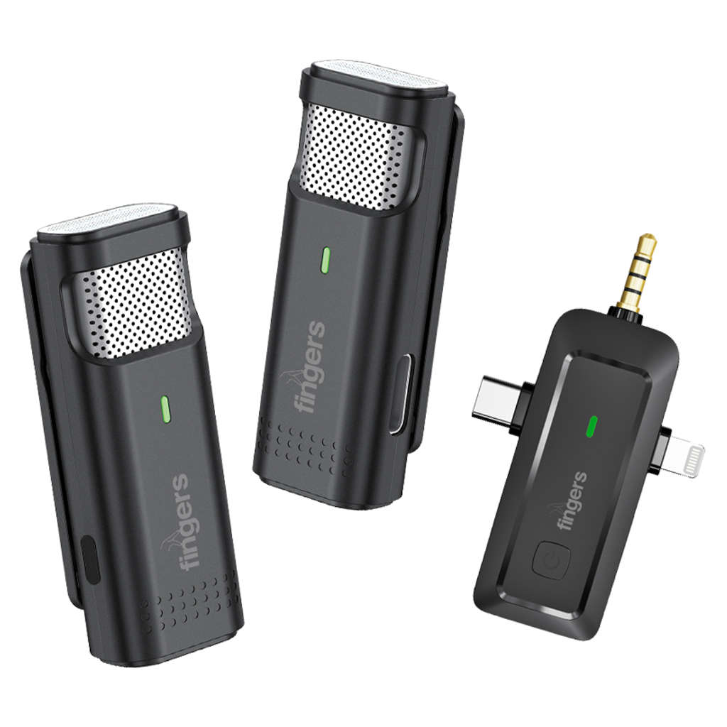 Fingers PhoneMic-3C-2Mic 3 In 1 Wireless Mic