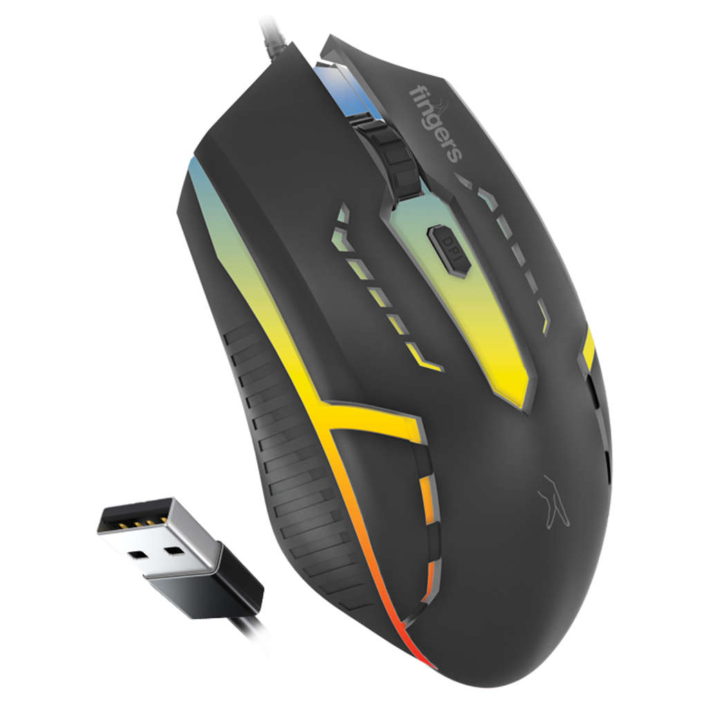 Fingers RGB - BlazingHit Wired Mouse Matte Black