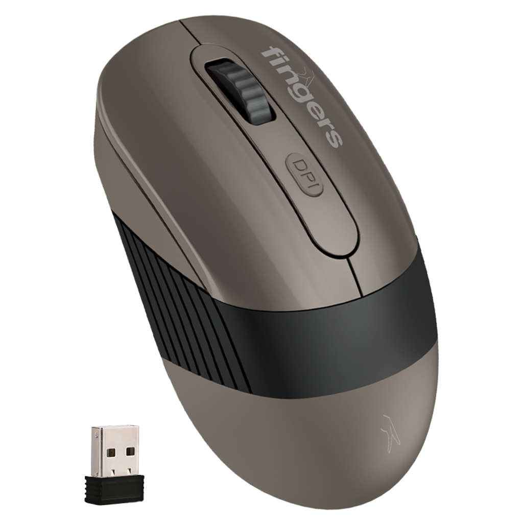 Fingers AeroGrip Plus 3 In 1 Wireless Mouse Ash Brown 