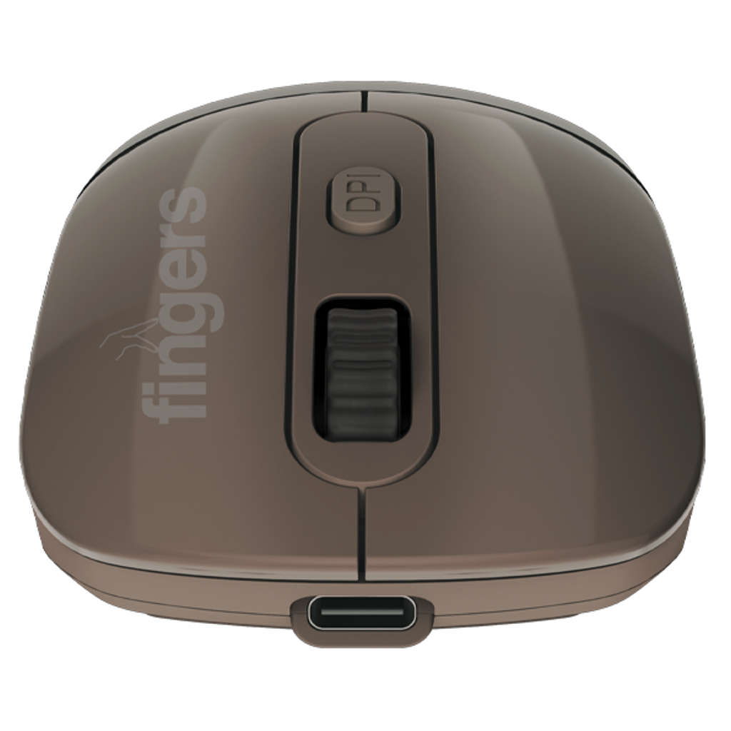 Fingers AeroGrip Plus 3 In 1 Wireless Mouse Ash Brown