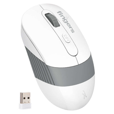 Fingers AeroGrip Plus 3 In 1 Wireless Mouse Classic White 
