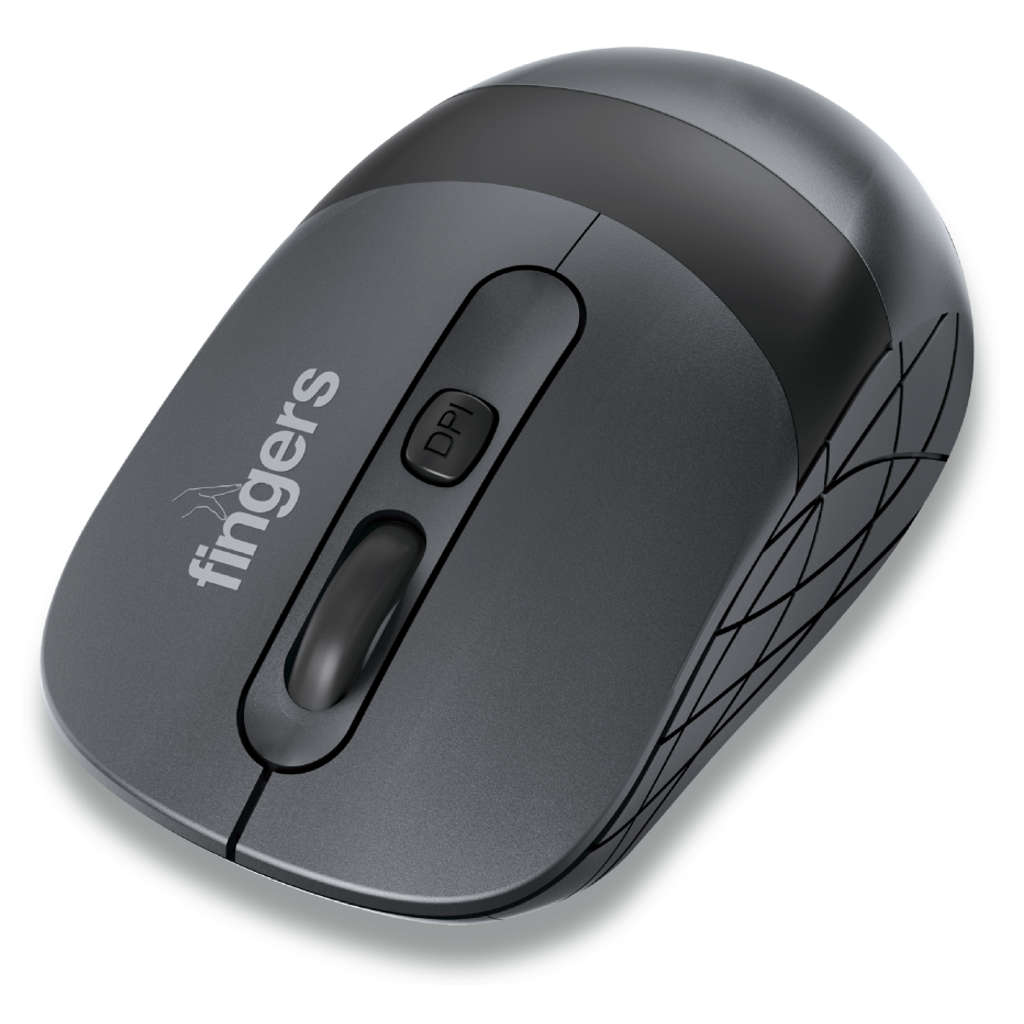 Fingers AeroGrip Nova 3 In 1 Wireless Mouse Dark Grey