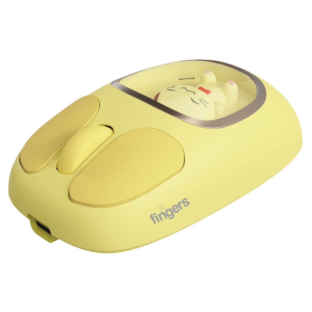 Fingers CuteClicks WB4 3 In 1 Wireless Mouse Sunshine Yellow