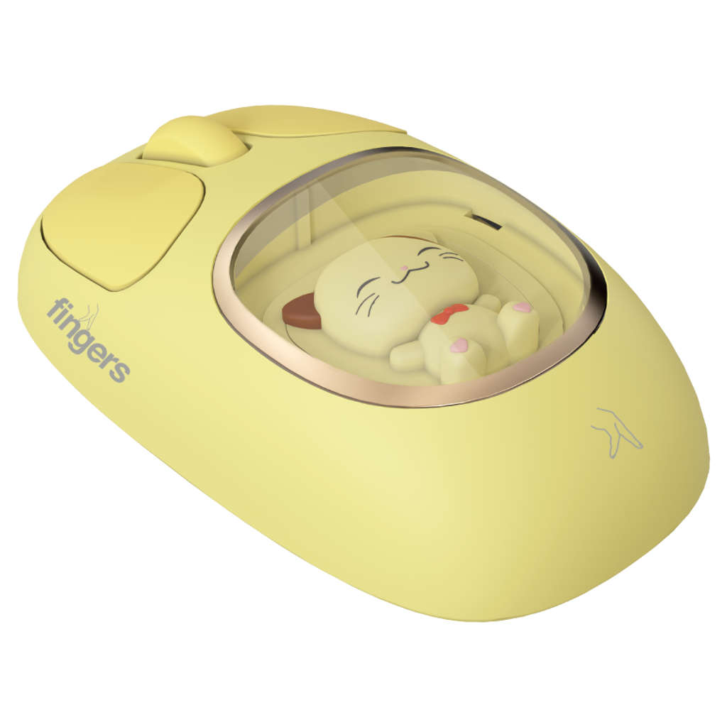 Fingers CuteClicks WB4 3 In 1 Wireless Mouse Sunshine Yellow
