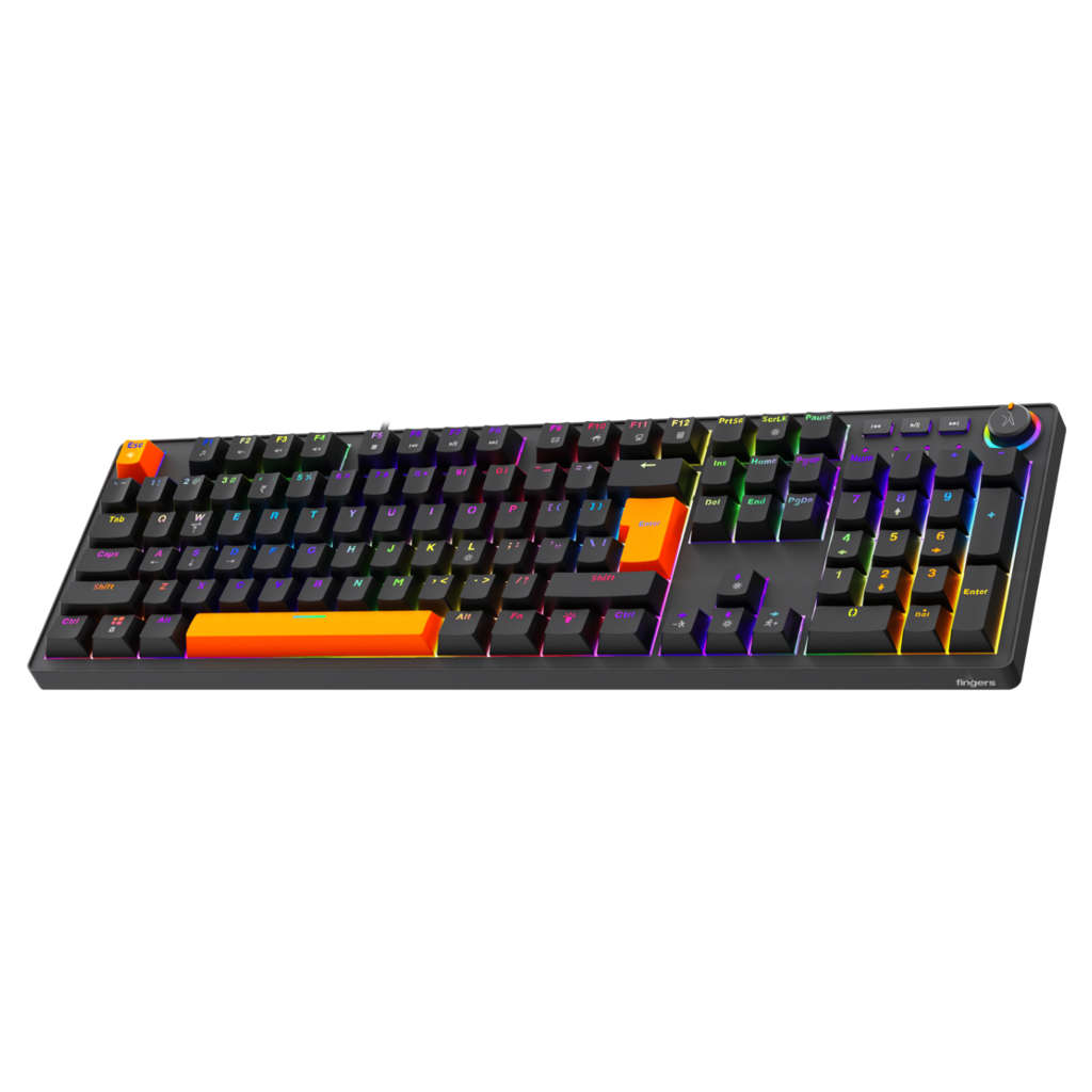 Fingers Macho-MK1 Mechanical Keyboard Dual-Tone Black + Orange