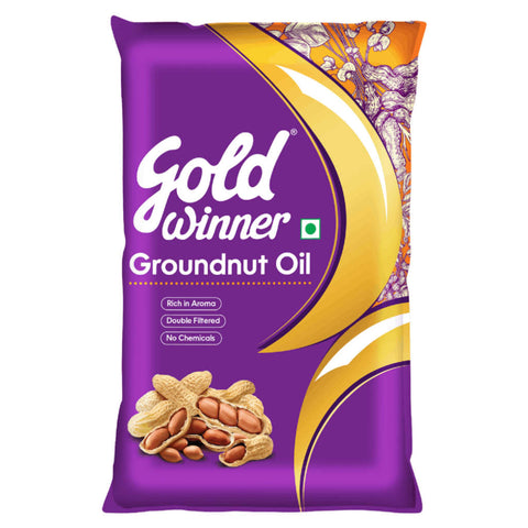 Gold Winner Refined Groundnut Oil 930 ml Pouch 
