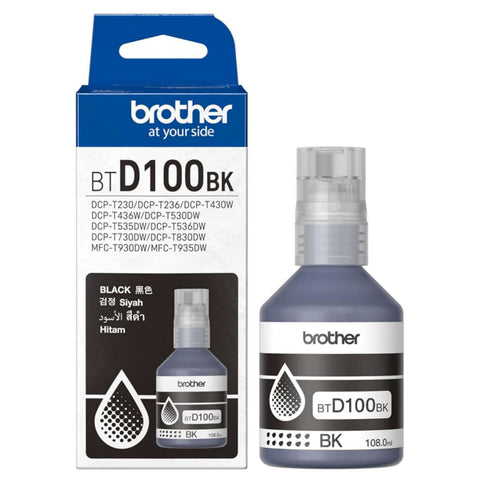 Brother Genuine BTD100BK High Yield Black Ink Bottle For Printer MFC-T930DW 