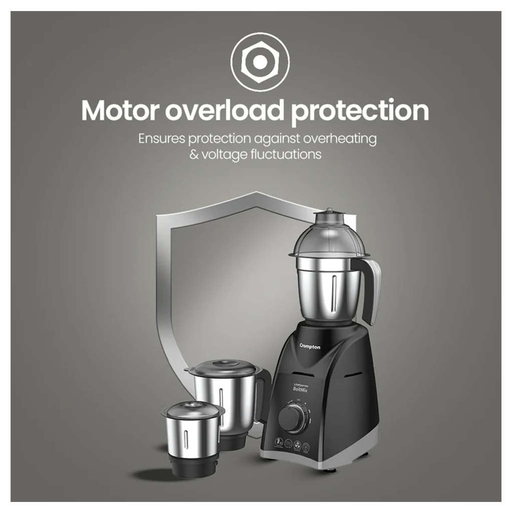 Crompton Bolt Mix Mixer Grinder 3 Jar 750 W
