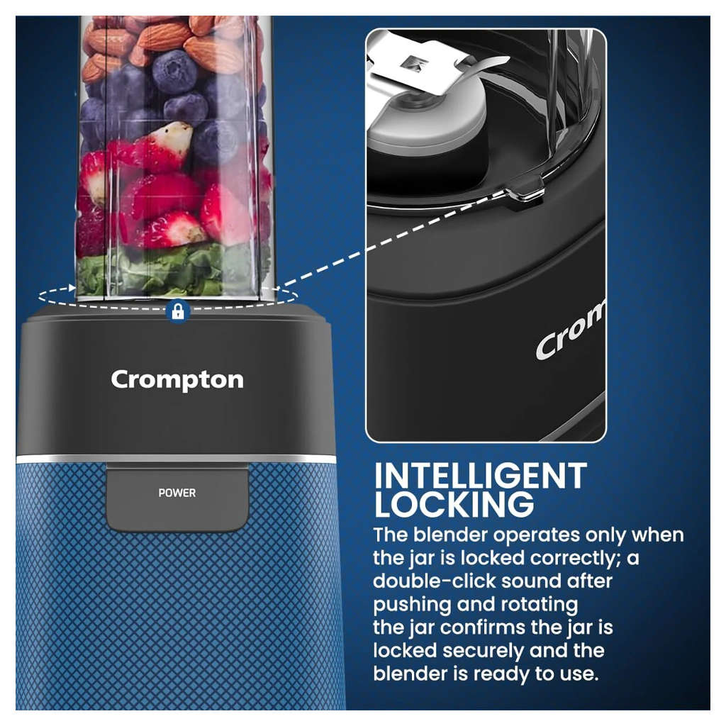 Crompton Ameo Fresh Nutri Blender 400 W Black & Blue ACGJMG-AMEOFRSHBLB