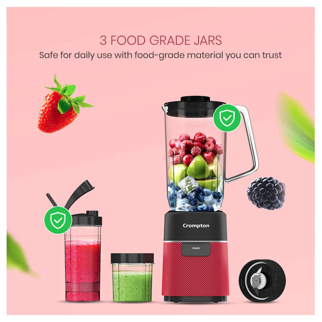 Crompton Ameo Fresh Nutri Blender 400 W Red & Black ACGJMG-AMEOFRSHBL3