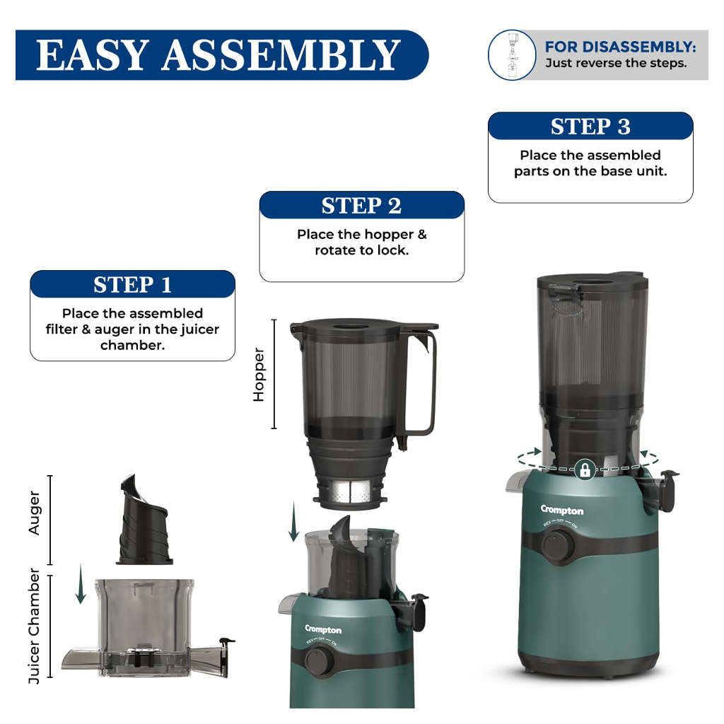 Crompton Ameo Fresh Cold Press Juicer 200 W ACGJMG-AMEOFRSHSJW