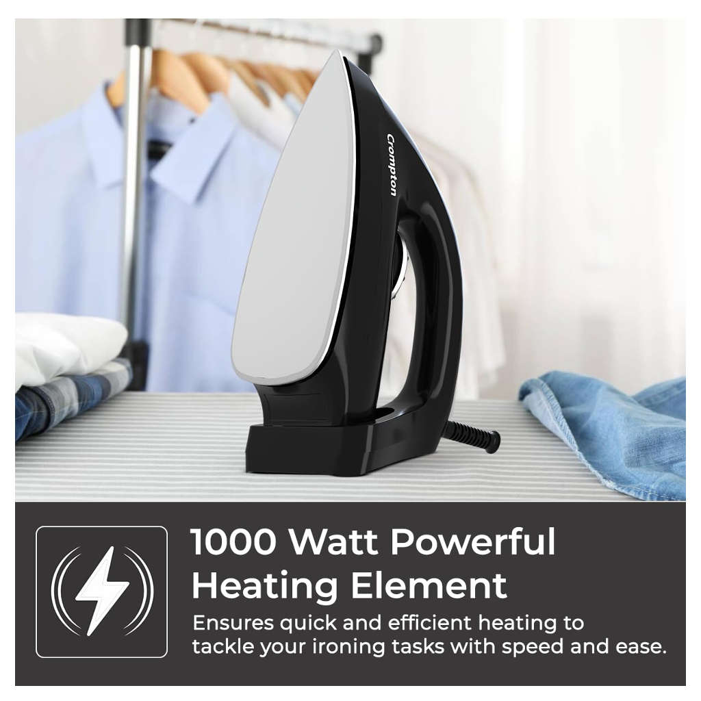 Crompton Desire Plus Heavy Weight Dry Iron 1100 W Black