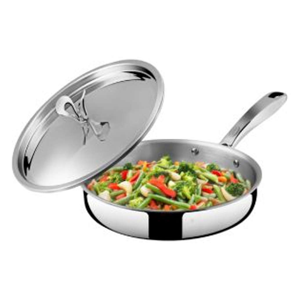 Elgi Ultra Triply Saute Pan With Steel Lid 24 cm 1.9 Litre