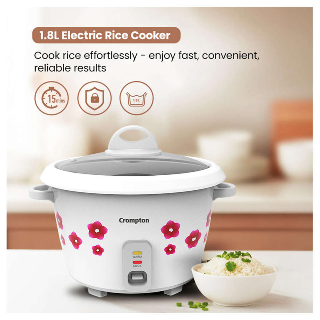 Crompton Ameo Electric Rice Cooker 1.8 Litre ACGRC-AMEO1.8D