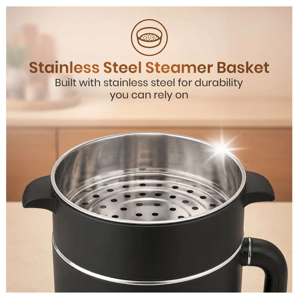Crompton InstaNourish Pro Multicook Kettle With Steamer 1.2 Litre ACGEK-INSTANOURISHP