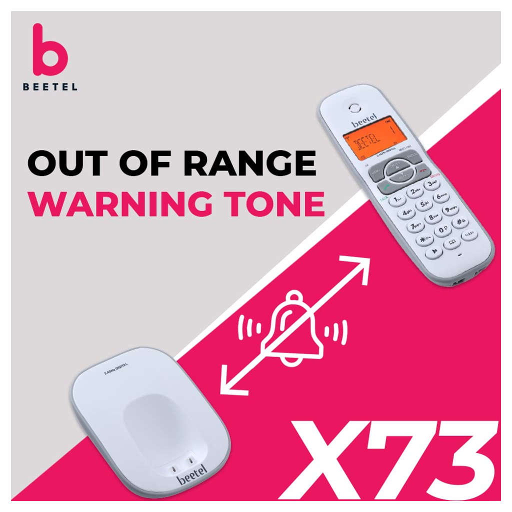 Beetel X73N Cordless Landline Phone Grey
