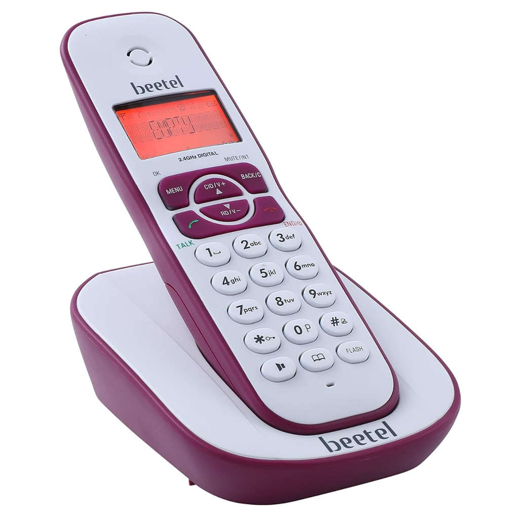 Beetel X73N Cordless Landline Phone Red 