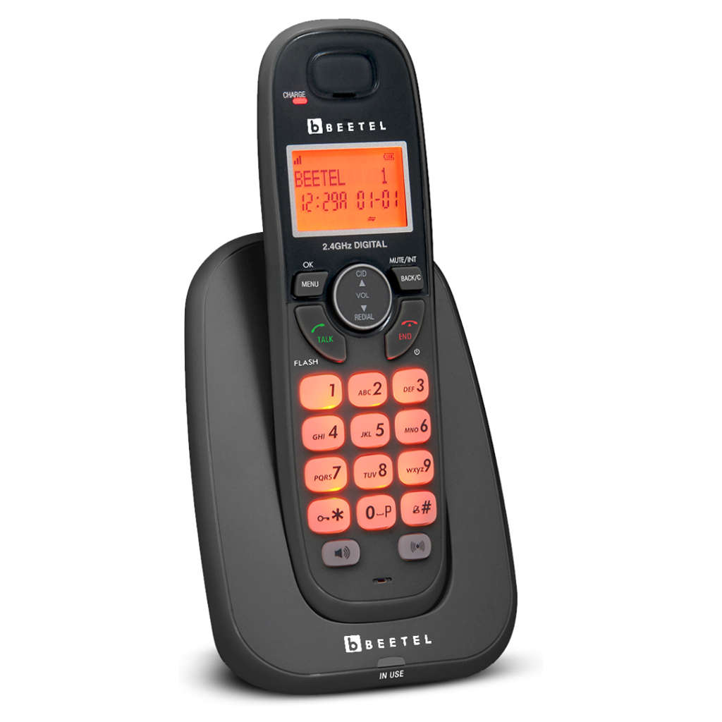 Beetel X70N Cordless Landline Phone Black 