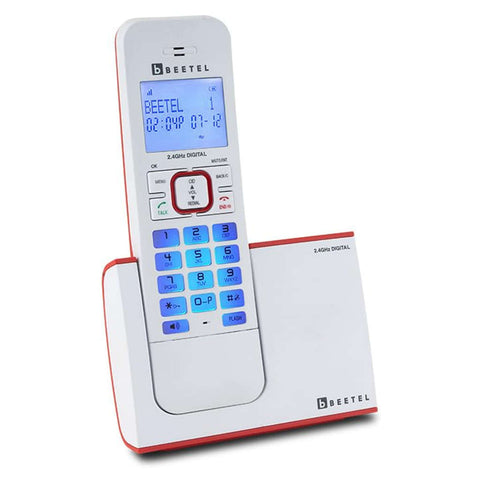 Beetel X75 Cordless Landline Phone Red 