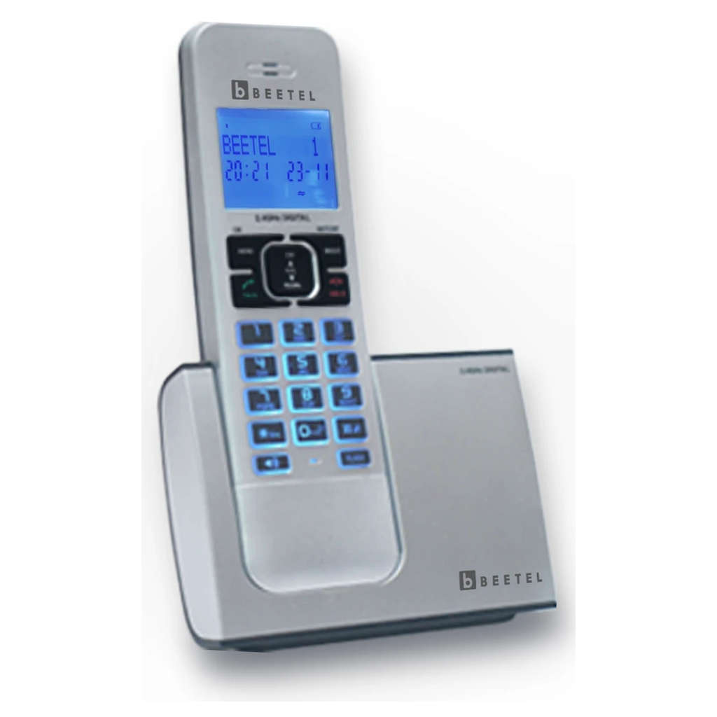 Beetel X75 Cordless Landline Phone Silver 