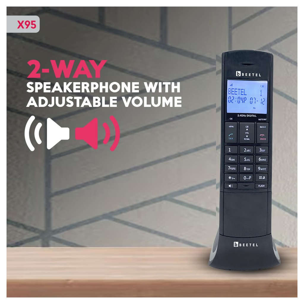 Beetel X95 Cordless Landline Phone Grey