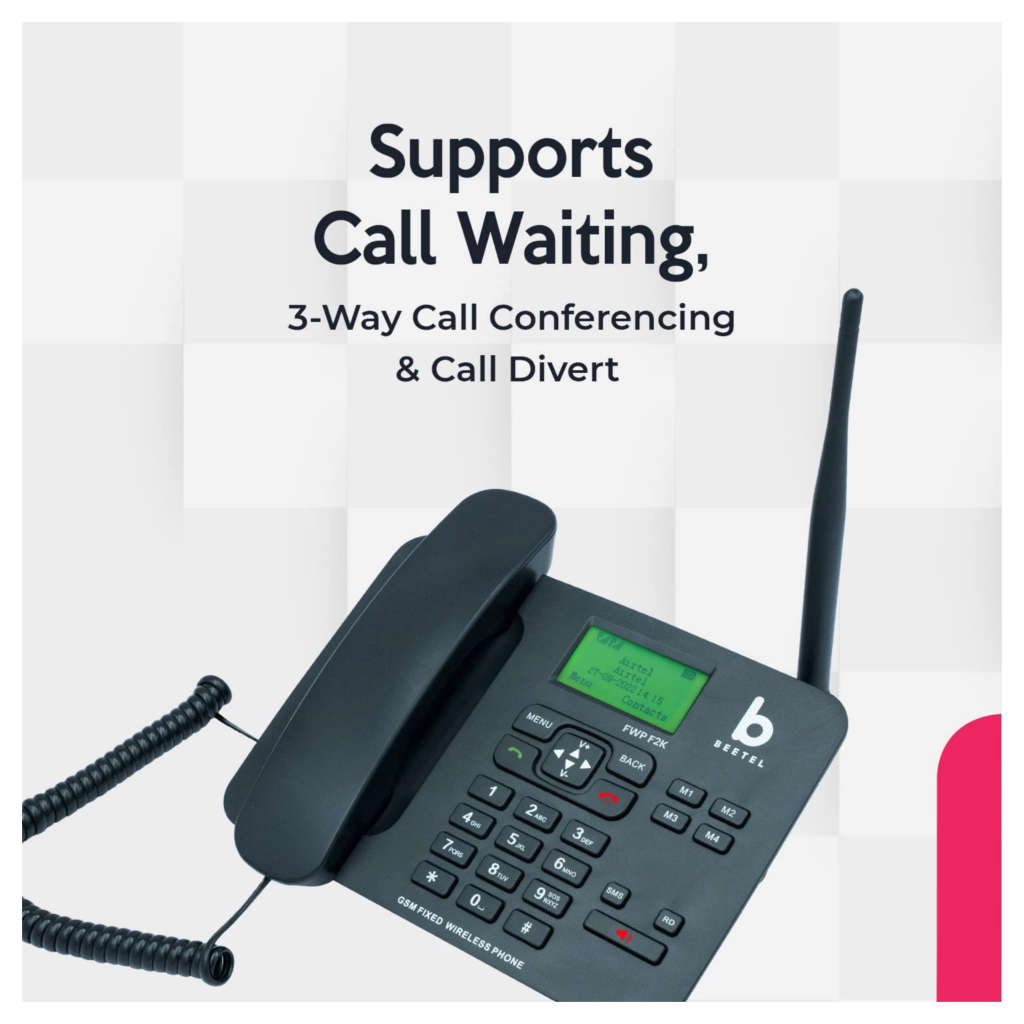 Beetel F2K Fixed Wireless Landline Phone Black