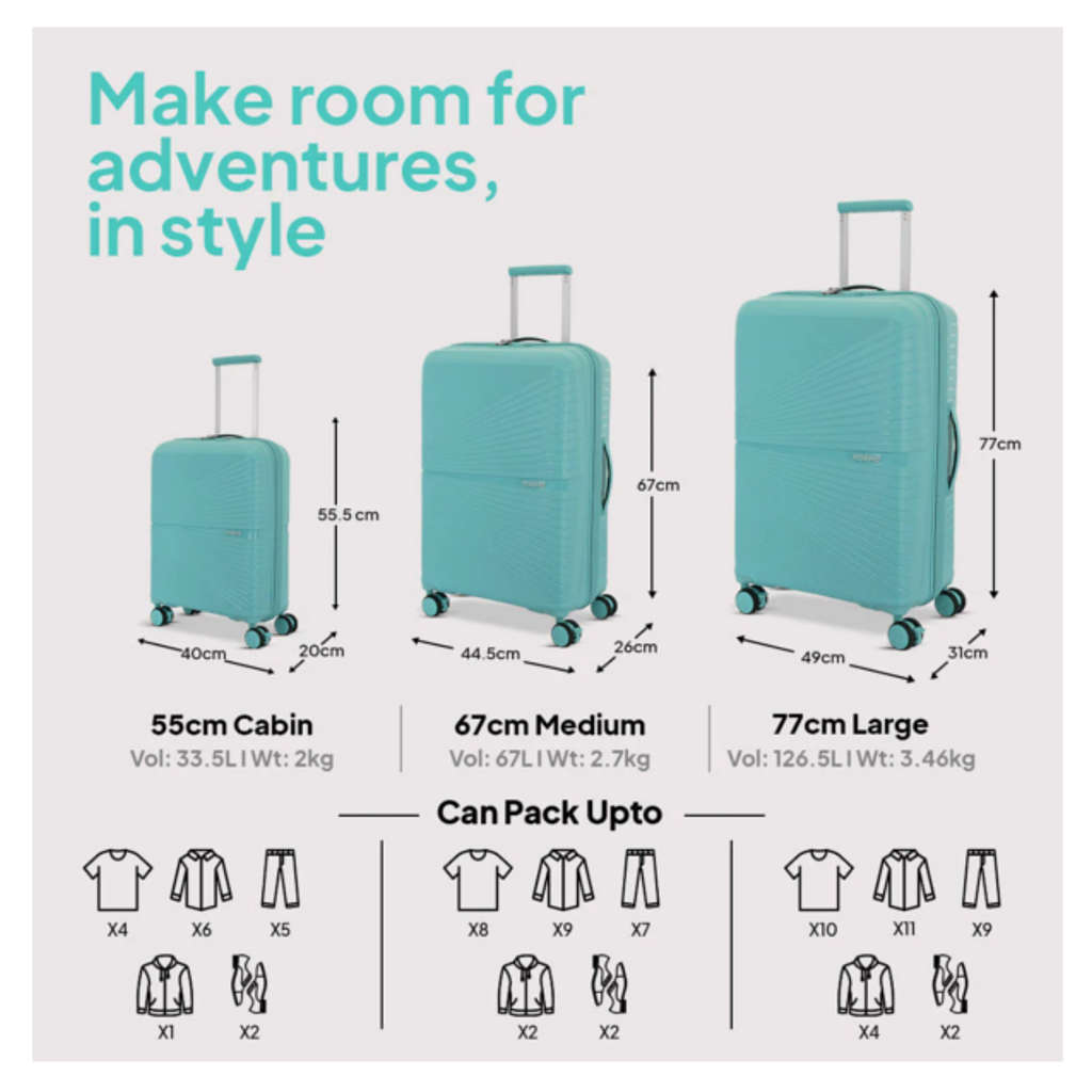 American Tourister Airconic Large 77 Cm Check-In Suitcase Blue