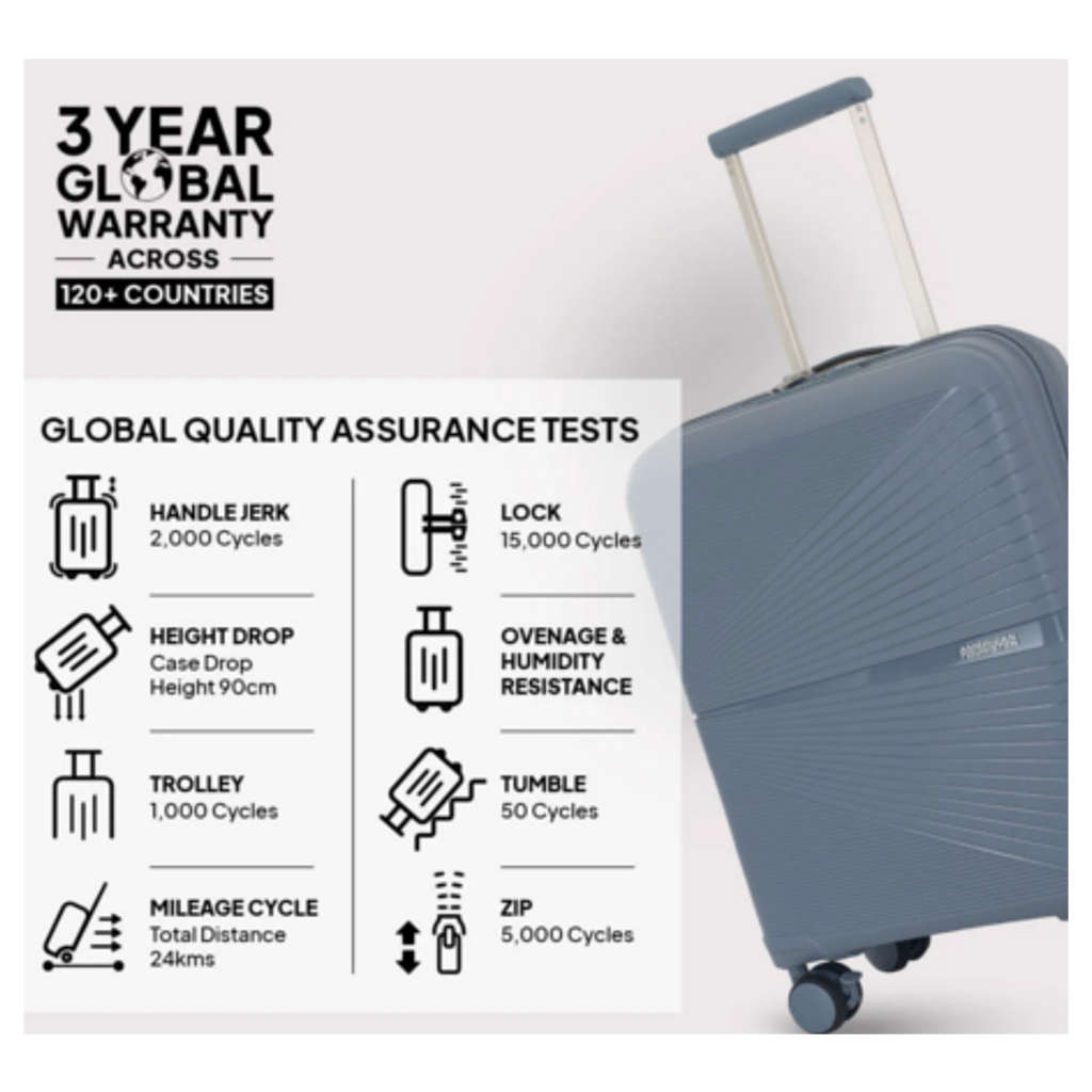 American Tourister Airconic Medium 67 Cm Check-In Suitcase Grey