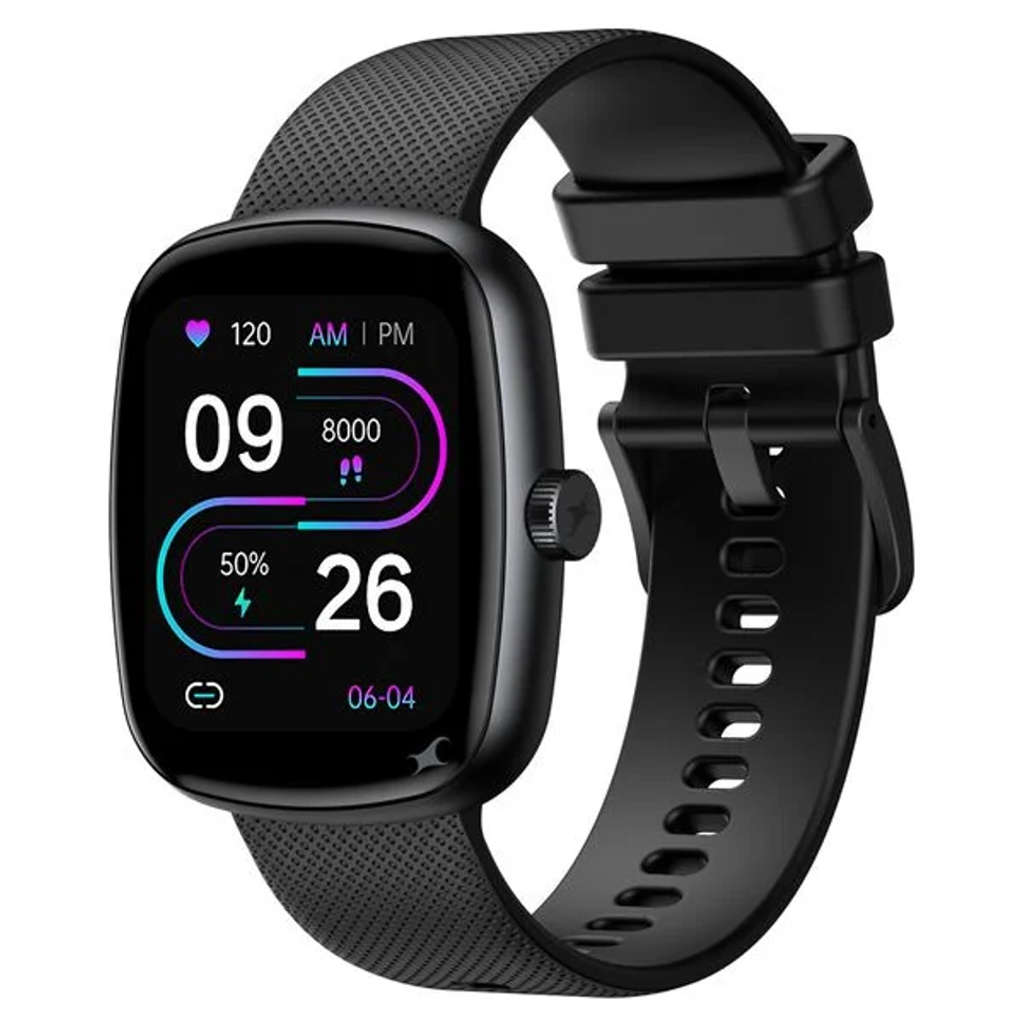 Fastrack Jupiter S3 1.83 Inch TFT 2.5D Display Smartwatch Black 