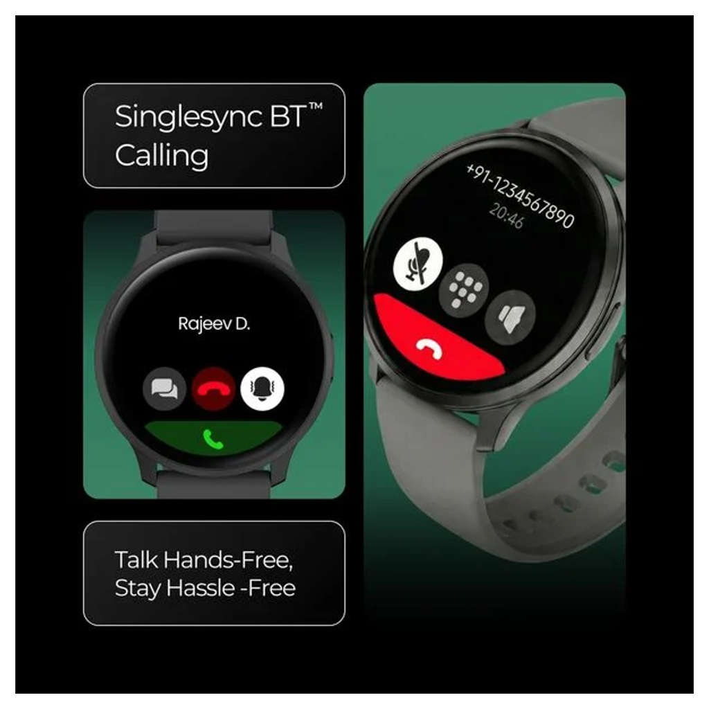Fastrack Jupiter R3 1.38 Inch TFT 2.5D Display Smartwatch Grey