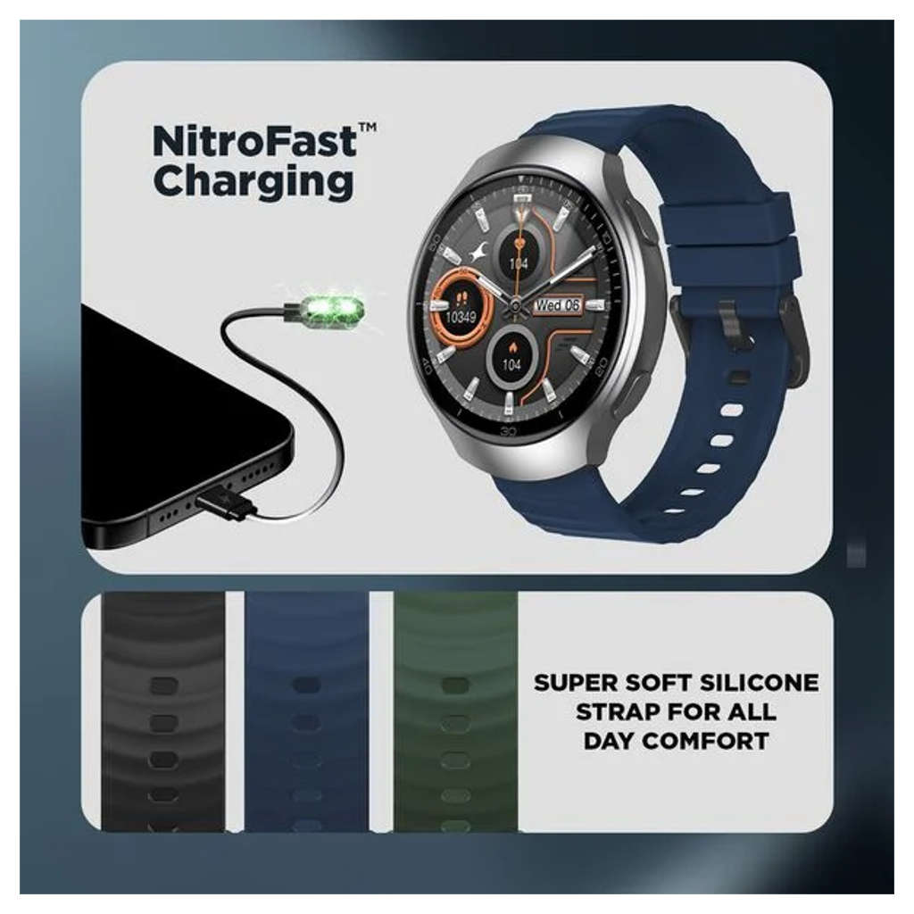 Fastrack VOX CirQ 1.38 Inch Ultra Vu Display Smartwatch Green