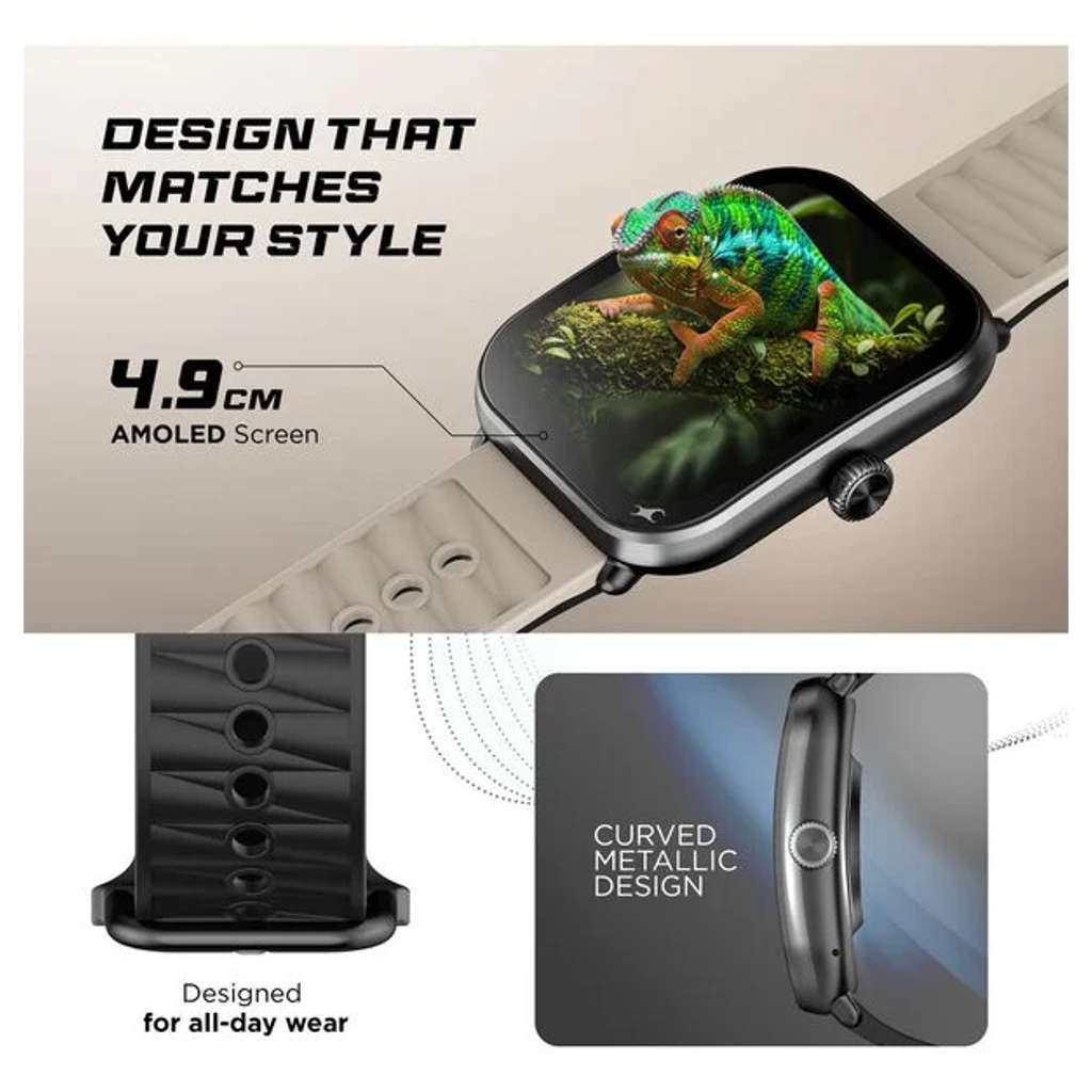 Fastrack Mynd 1.93 Inch AMOLED Display Smartwatch Green