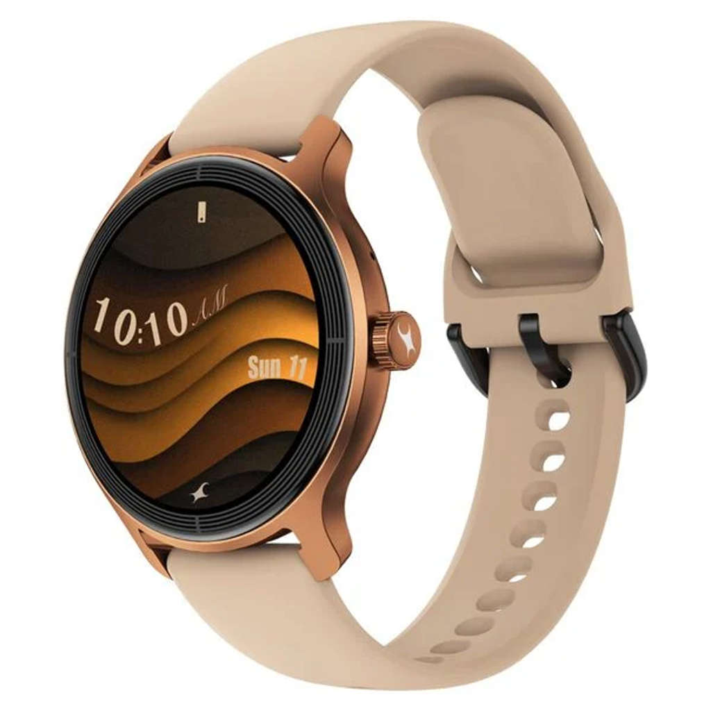 Fastrack Sleek 1.32 Inch AMOLED Display Smartwatch Rose Gold 