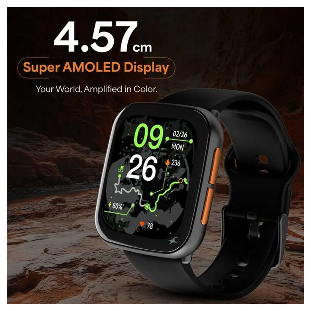 Fastrack Navstar 1.85 Inch AMOLED Display Smartwatch Green