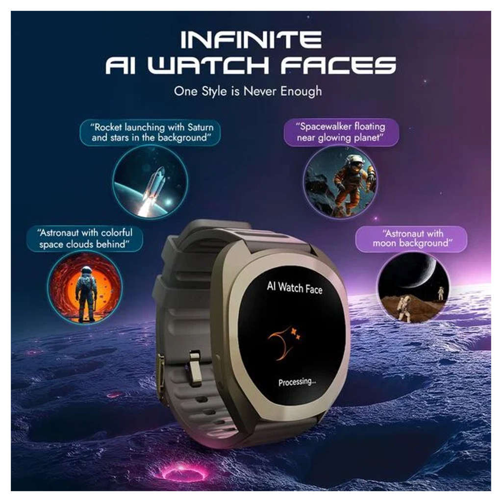 Fastrack Cosmix 1.32 Inch AMOLED Display Smartwatch Grey