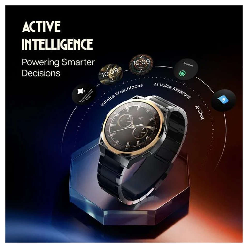 Fastrack Marvellous FX3 1.43 Inch AMOLED Display Smartwatch Brown