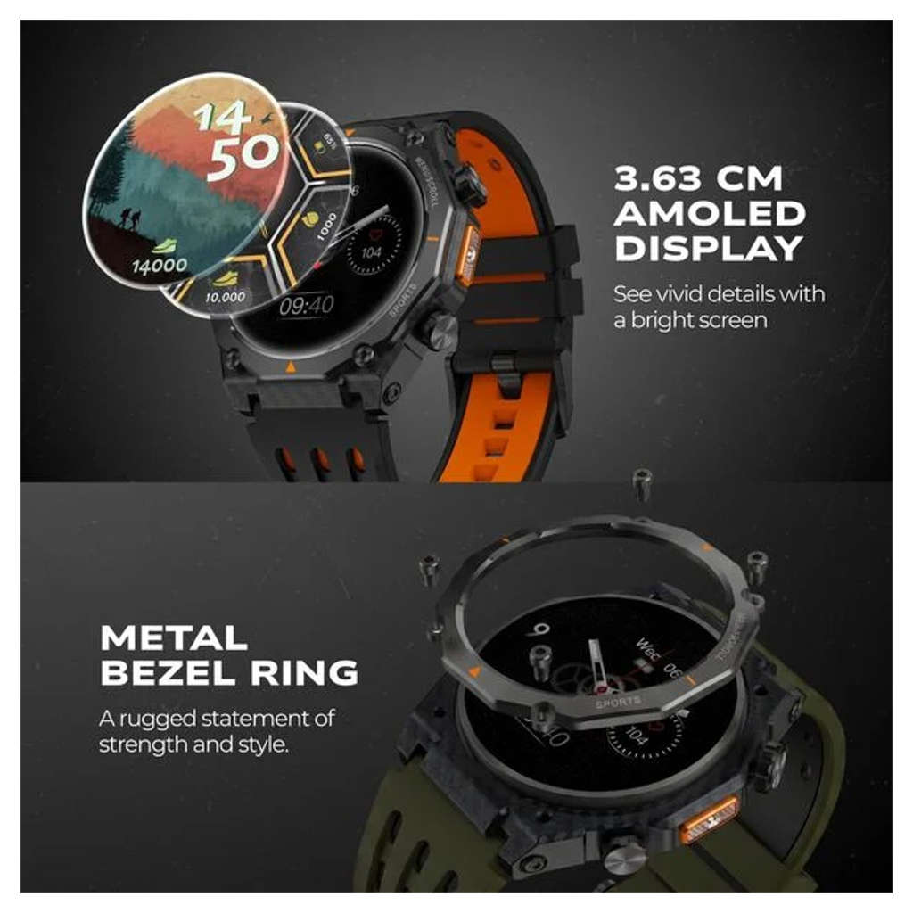 Fastrack Xtreme Adventure 1.43 Inch AMOLED Display Smartwatch Black