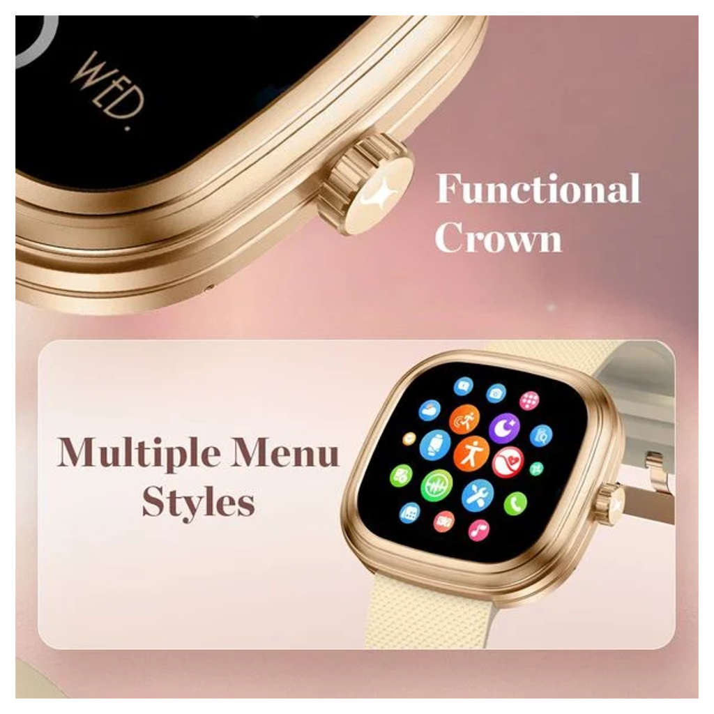 Fastrack Ryz 1.72 Inch Ultra Vu Display Smartwatch Beige