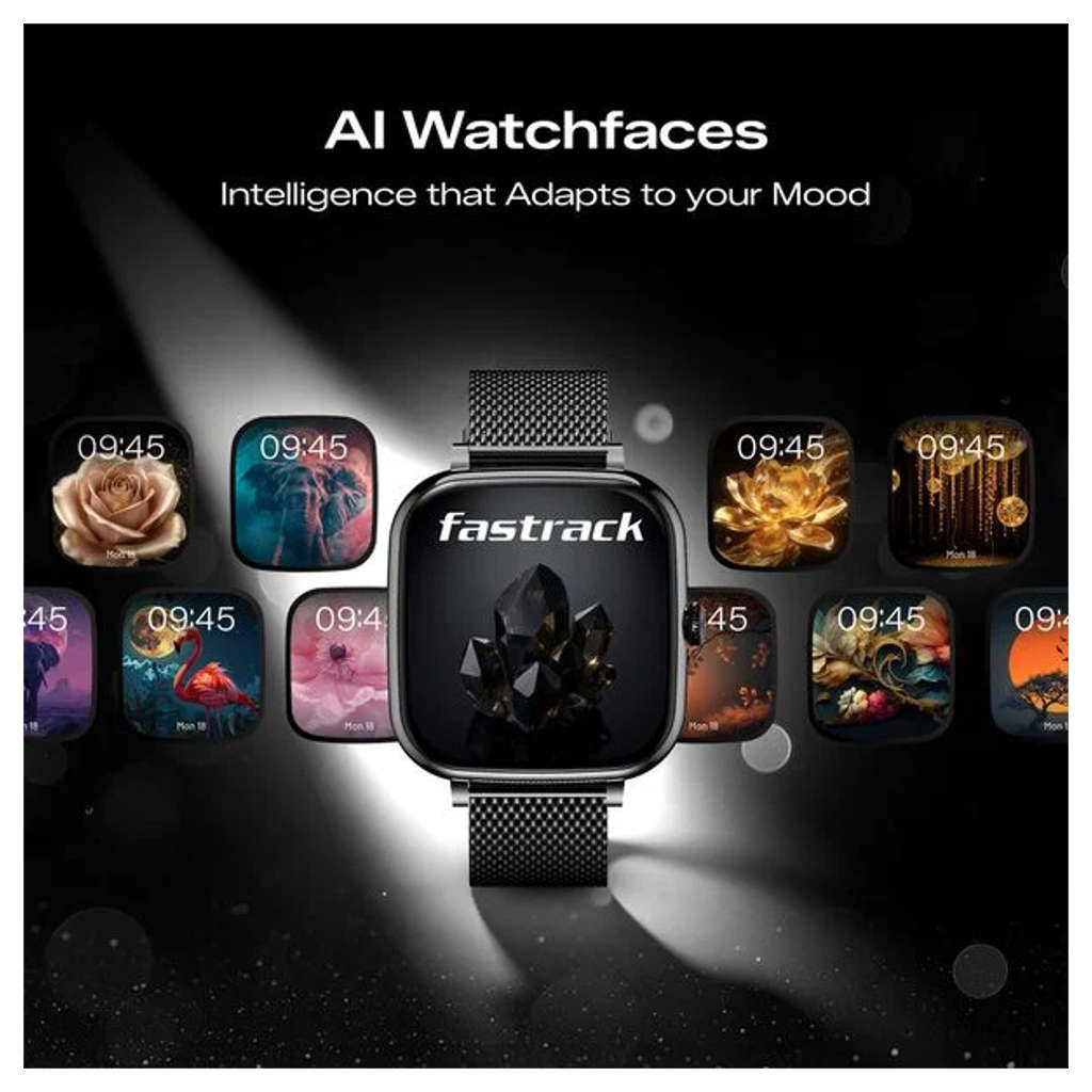 Fastrack Noir Rizz 1.72 Inch Ultra Vu Display Smartwatch Black
