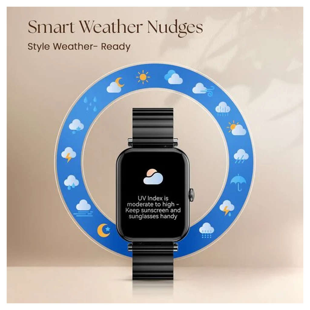 Fastrack Noir Charm 1.65 Inch AMOLED Display Stainless Steel Smartwatch Rose Gold