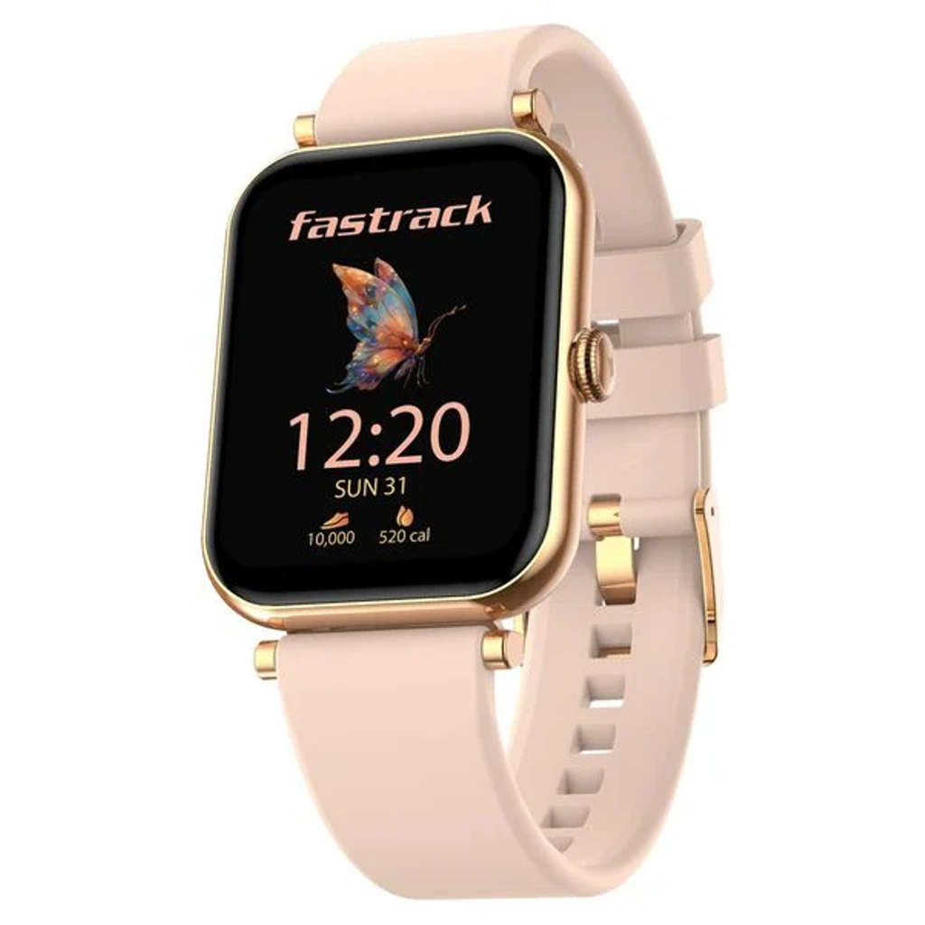Fastrack Noir Charm 1.65 Inch AMOLED Display Smartwatch Pink 