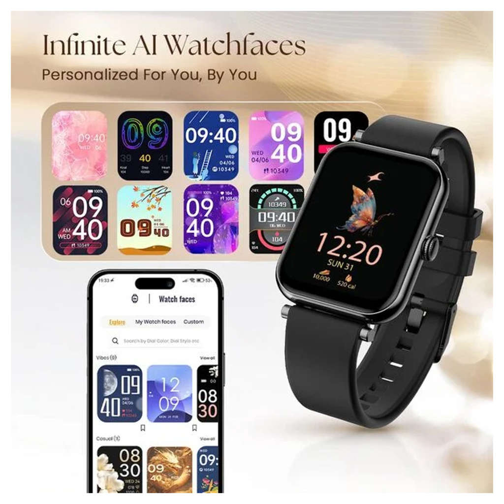 Fastrack Noir Charm 1.65 Inch AMOLED Display Smartwatch Pink
