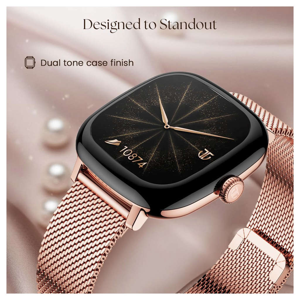Titan Aira 1.70 Inch AMOLED Display Smartwatch Rose Gold