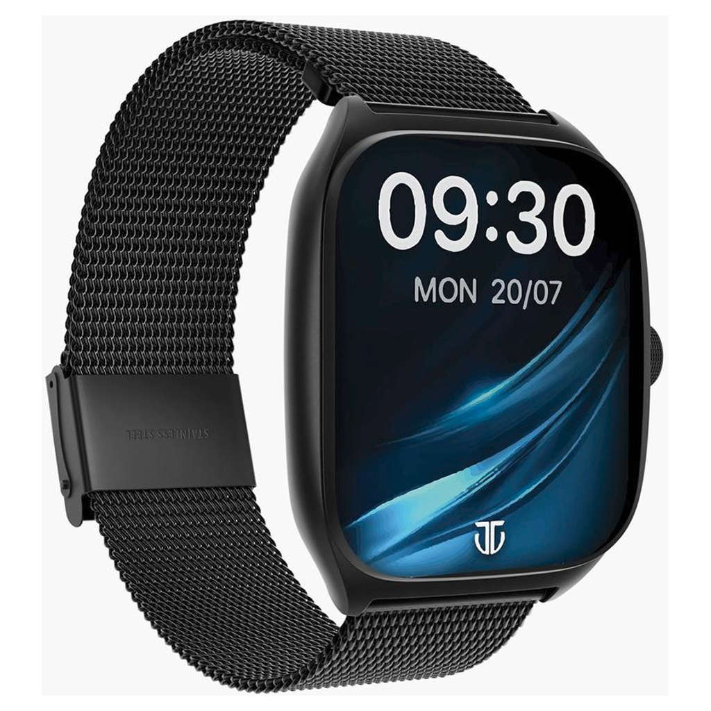 Titan Evolution 1.85 Inch Curved AMOLED Display Stainless Steel Smartwatch Black