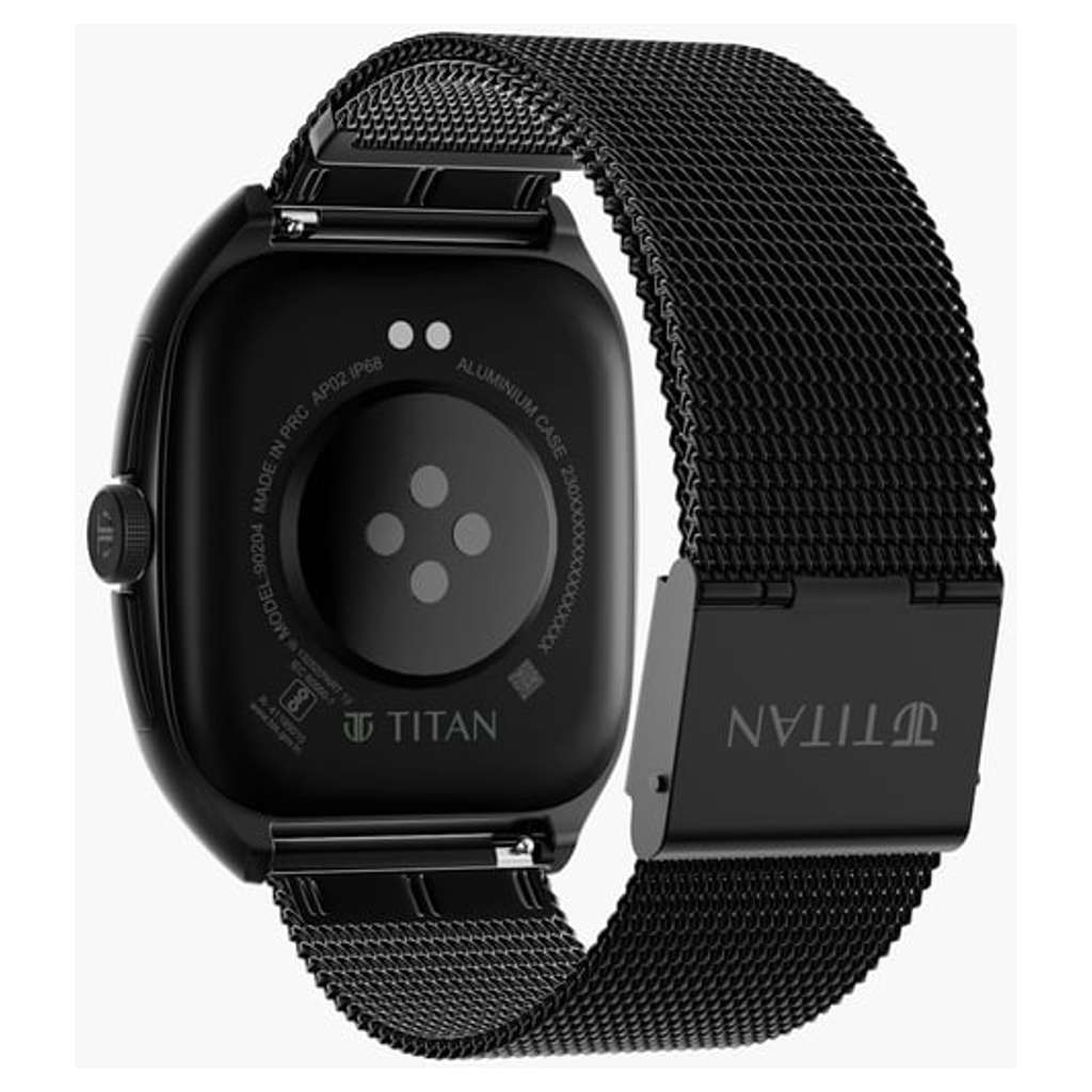 Titan Evolution 1.85 Inch Curved AMOLED Display Stainless Steel Smartwatch Black