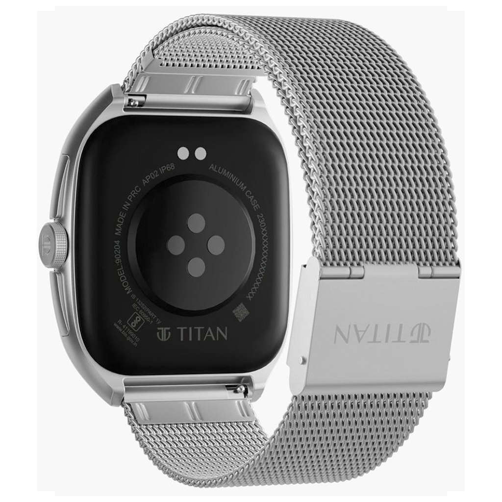 Titan Evolution 1.85 Inch Curved AMOLED Display Stainless Steel Smartwatch Silver