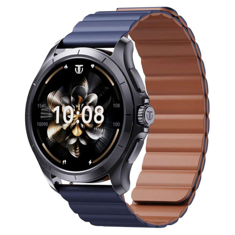 Titan Evoke 2.0 1.32 Inch AMOLED Display With Magnetic Strap Smartwatch Tidal Blue 