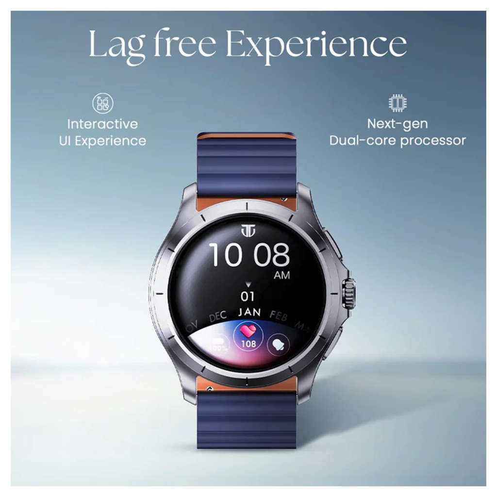 Titan Evoke 2.0 1.32 Inch AMOLED Display With Magnetic Strap Smartwatch Tidal Blue