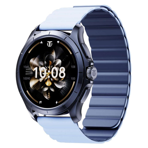 Titan Evoke 2.0 1.32 Inch AMOLED Display With Magnetic Strap Smartwatch Glacier Blue 